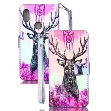 Deer Head Blue Ray Light PU Leather Wallet Case for Mi Xiaomi Redmi S2 (Redmi Y2)