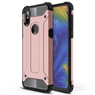 King Kong Armor Premium Shockproof Dual Layer Rugged Hard Cover for Xiaomi Mi Mix 3 - Rose Gold