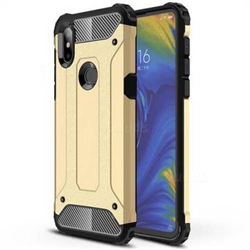 King Kong Armor Premium Shockproof Dual Layer Rugged Hard Cover for Xiaomi Mi Mix 3 - Champagne Gold