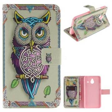 Weave Owl PU Leather Wallet Case for Nokia Lumia 640 XL