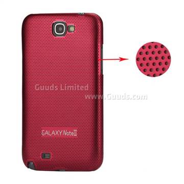 Metal Mesh Hard Case for Samsung Galaxy Note 2 / II N7100 Case - Red