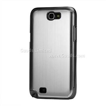 Brushed Aluminum Case Hard Case for Samsung Galaxy Note 2 N7100 Case / Note II N7100 - Silver