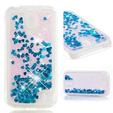 Dynamic Liquid Glitter Quicksand Sequins TPU Phone Case for Nokia 1 - Blue