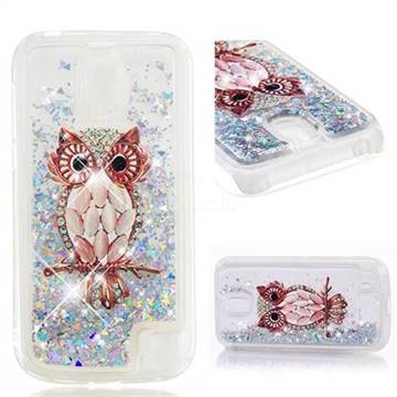 Seashell Owl Dynamic Liquid Glitter Quicksand Soft TPU Case for Nokia 1