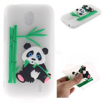 Panda Eating Bamboo Soft 3D Silicone Case for Nokia 1 - Translucent