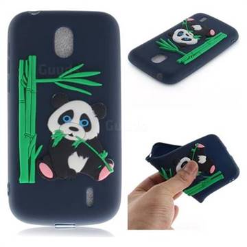 Panda Eating Bamboo Soft 3D Silicone Case for Nokia 1 - Dark Blue