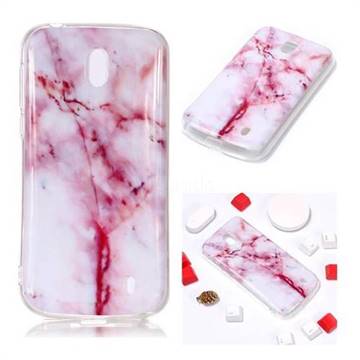 Red Grain Soft TPU Marble Pattern Phone Case for Nokia 1
