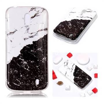 Black and White Soft TPU Marble Pattern Phone Case for Nokia 1