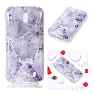 Light Gray Soft TPU Marble Pattern Phone Case for Nokia 1