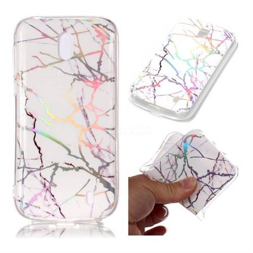 Color White Marble Pattern Bright Color Laser Soft TPU Case for Nokia 1