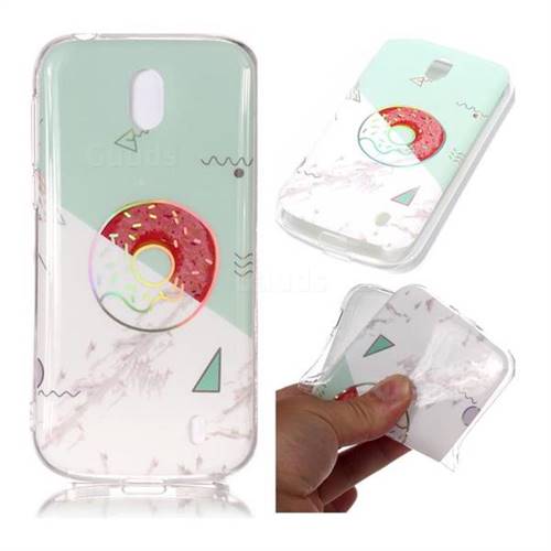 Donuts Marble Pattern Bright Color Laser Soft TPU Case for Nokia 1