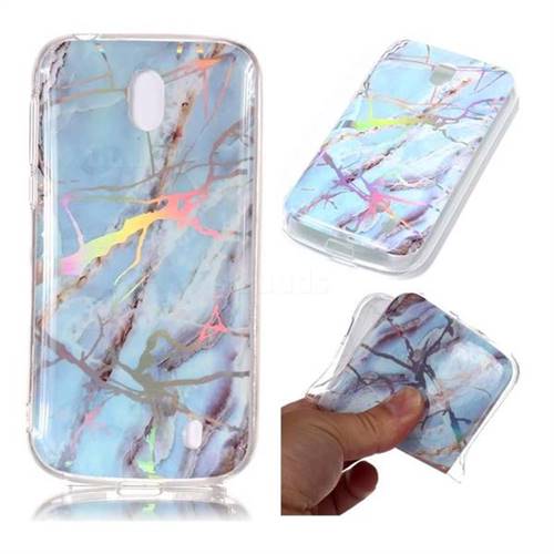 Light Blue Marble Pattern Bright Color Laser Soft TPU Case for Nokia 1