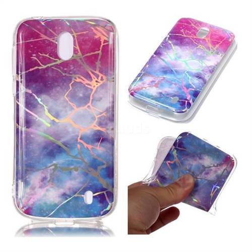 Dream Sky Marble Pattern Bright Color Laser Soft TPU Case for Nokia 1