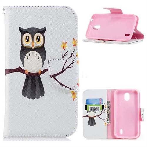Owl on Tree Leather Wallet Case for Nokia 1