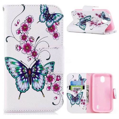 Peach Butterfly Leather Wallet Case for Nokia 1