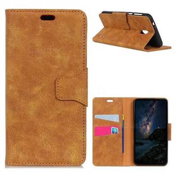 MURREN Luxury Retro Classic PU Leather Wallet Phone Case for Nokia 1 - Yellow