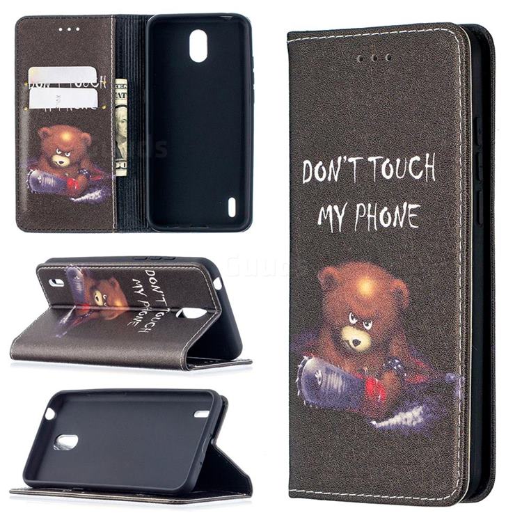 Chainsaw Bear Slim Magnetic Attraction Wallet Flip Cover for Nokia 1.3