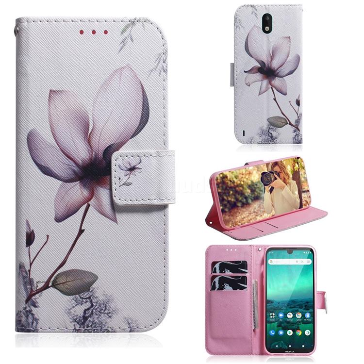 Magnolia Flower PU Leather Wallet Case for Nokia 1.3