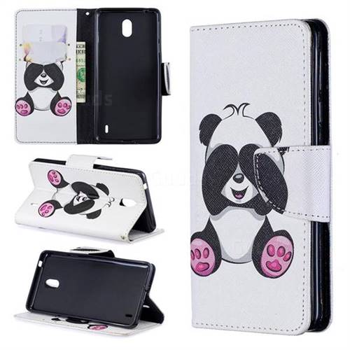 Lovely Panda Leather Wallet Case for Nokia 1 Plus (2019)