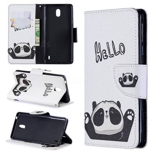 Hello Panda Leather Wallet Case for Nokia 1 Plus (2019)