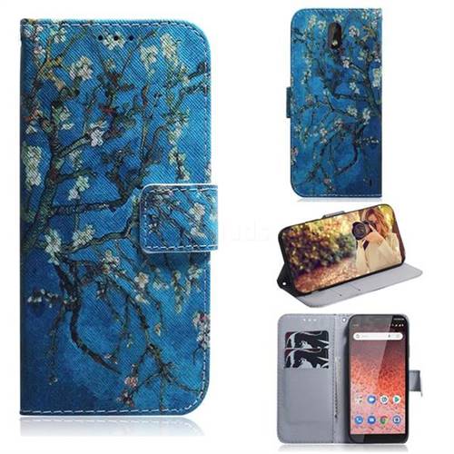 Apricot Tree PU Leather Wallet Case for Nokia 1 Plus (2019)