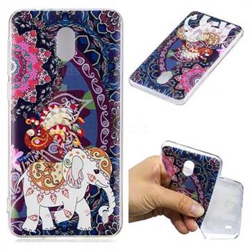 Totem Flower Elephant Super Clear Soft TPU Back Cover for Nokia 2