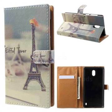 Eiffel Tower Leather Wallet Case for Nokia 2