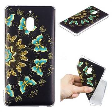 Circle Butterflies Super Clear Soft TPU Back Cover for Nokia 2.1