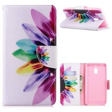 Seven-color Flowers Leather Wallet Case for Nokia 2.1