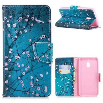 Blue Plum Leather Wallet Case for Nokia 2.1