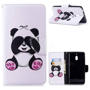 Lovely Panda Leather Wallet Case for Nokia 2.1