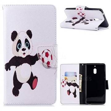 Football Panda Leather Wallet Case for Nokia 2.1
