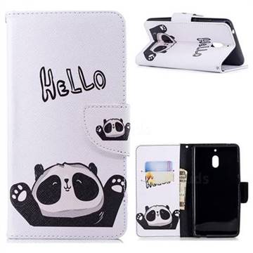 Hello Panda Leather Wallet Case for Nokia 2.1