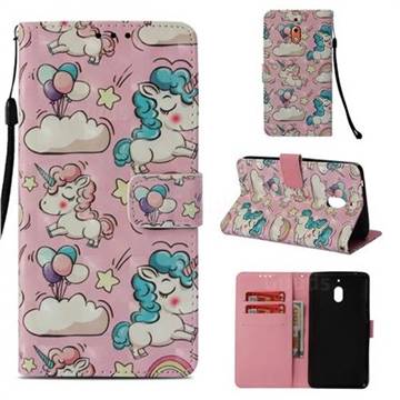 Angel Pony 3D Painted Leather Wallet Case for Nokia 2.1