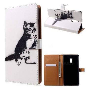 Cute Cat Leather Wallet Case for Nokia 2.1