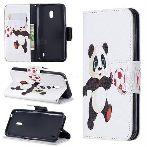 Football Panda Leather Wallet Case for Nokia 2.2
