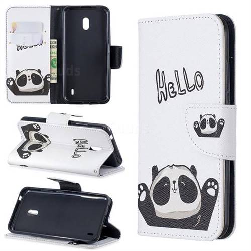 Hello Panda Leather Wallet Case for Nokia 2.2
