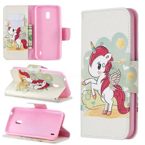 Cloud Star Unicorn Leather Wallet Case for Nokia 2.2