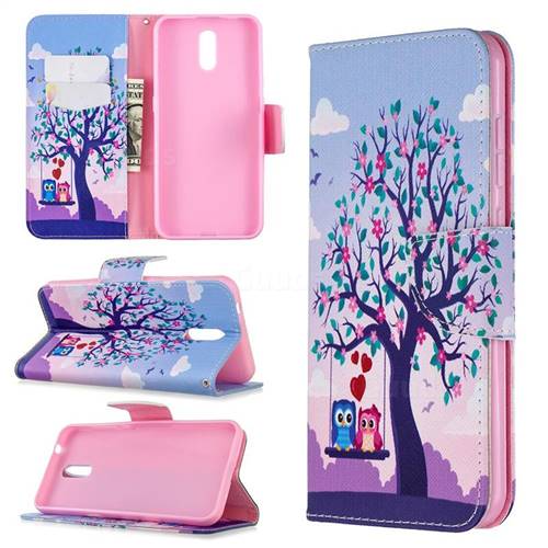 Tree and Owls Leather Wallet Case for Nokia 2.3