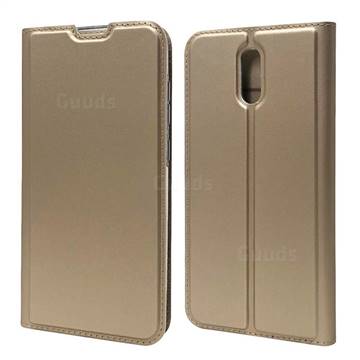 Ultra Slim Card Magnetic Automatic Suction Leather Wallet Case for Nokia 2.3 - Champagne