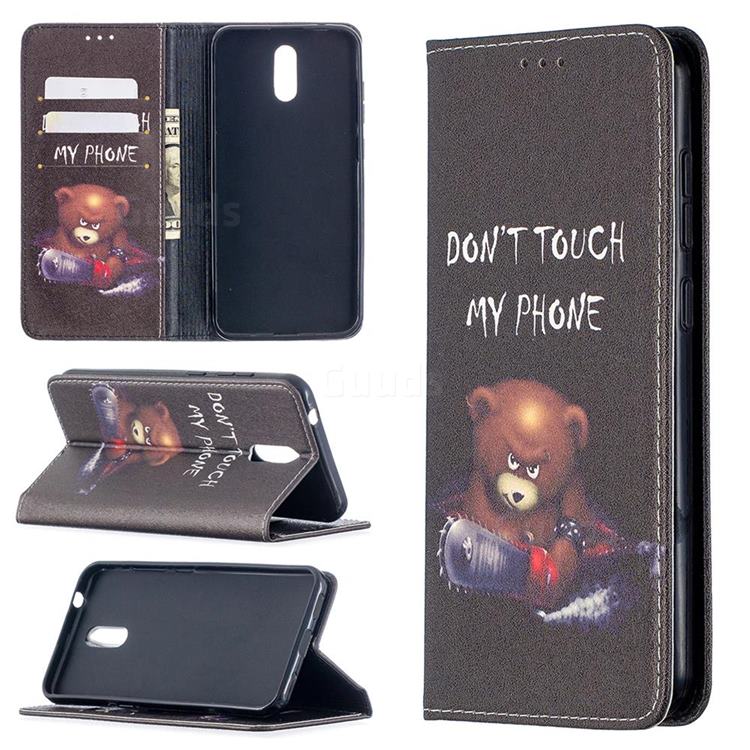 Chainsaw Bear Slim Magnetic Attraction Wallet Flip Cover for Nokia 2.3