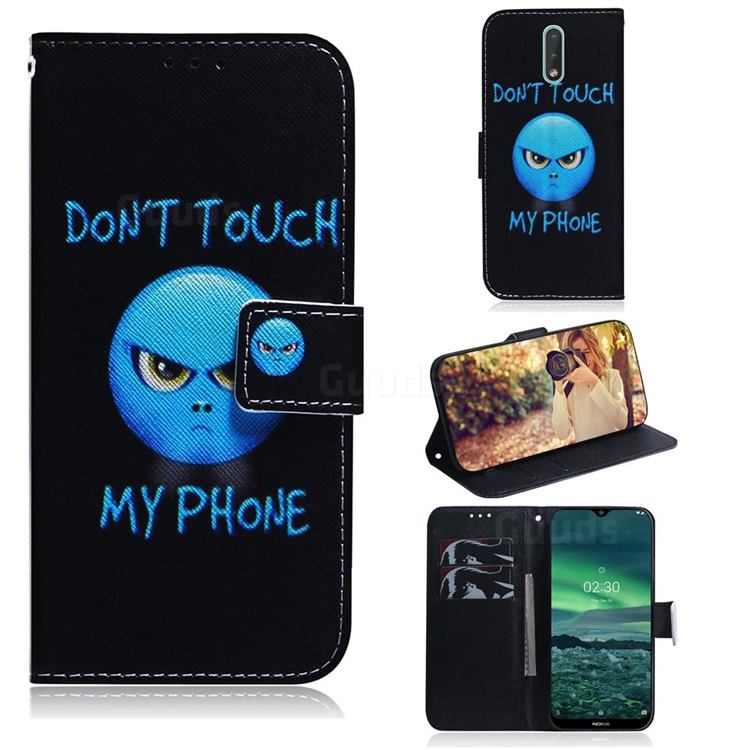 Not Touch My Phone PU Leather Wallet Case for Nokia 2.3