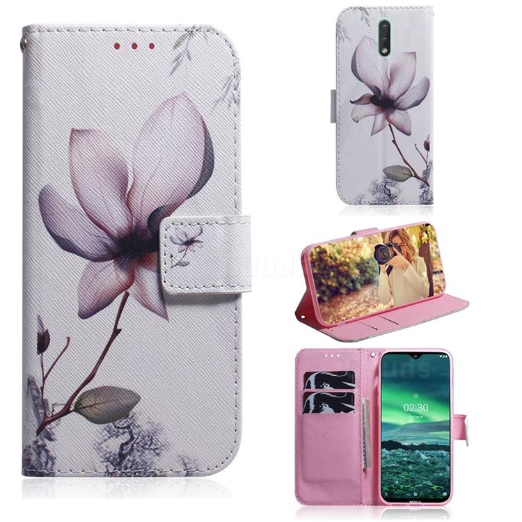 Magnolia Flower PU Leather Wallet Case for Nokia 2.3