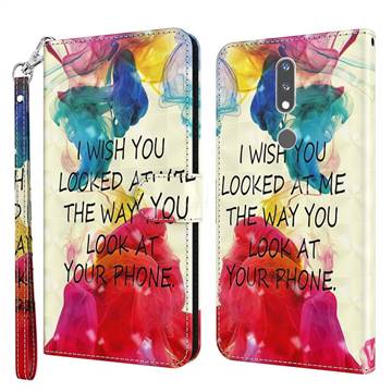 Look at Phone 3D Painted Leather Wallet Case for Nokia 2.4