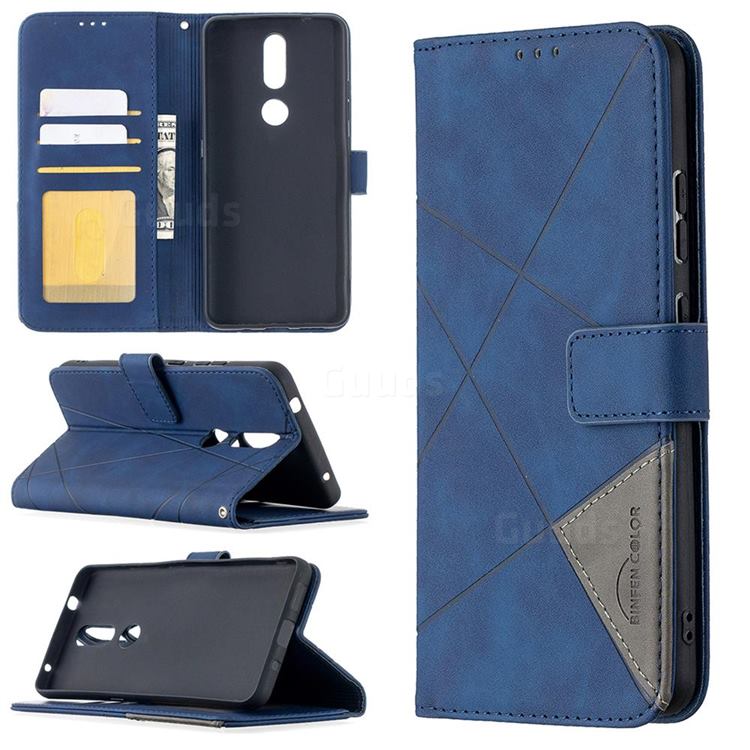 Binfen Color BF05 Prismatic Slim Wallet Flip Cover for Nokia 2.4 - Blue