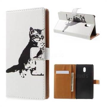 Cute Cat Leather Wallet Case for Nokia 3 Nokia3