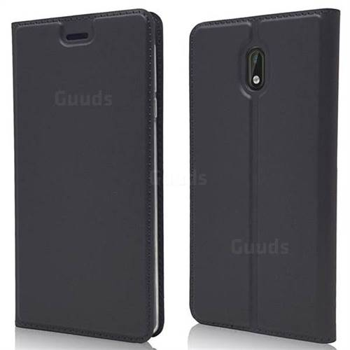 Ultra Slim Card Magnetic Automatic Suction Leather Wallet Case for Nokia 3 Nokia3 - Star Grey