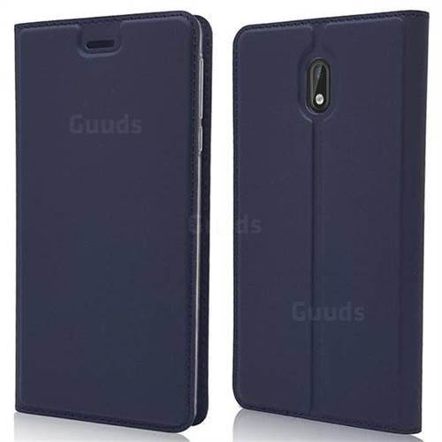 Ultra Slim Card Magnetic Automatic Suction Leather Wallet Case for Nokia 3 Nokia3 - Royal Blue