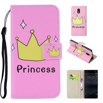 Princess PU Leather Wallet Phone Case Cover for Nokia 3 Nokia3