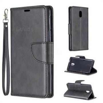 Classic Sheepskin PU Leather Phone Wallet Case for Nokia 3 Nokia3 - Black